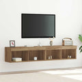 vidaXL TV-Schrankset 2 pcs Artisan-Eiche 80 x 30 x 30 cm Holzwerkstoff