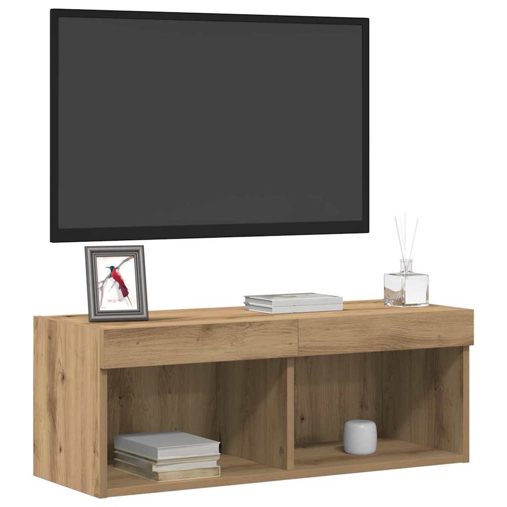 vidaXL TV-Schrankset 2 pcs Artisan-Eiche 80 x 30 x 30 cm Holzwerkstoff