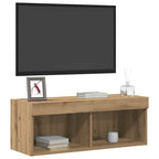 vidaXL TV-Schrankset 2 pcs Artisan-Eiche 80 x 30 x 30 cm Holzwerkstoff