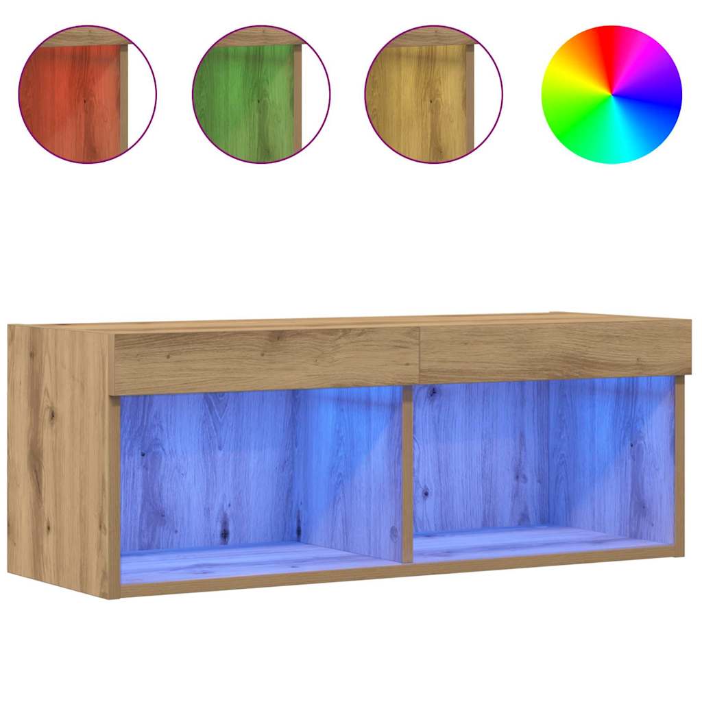 vidaXL TV-Schrankset 2 pcs Artisan-Eiche 80 x 30 x 30 cm Holzwerkstoff