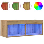 vidaXL TV-Schrankset 2 pcs Artisan-Eiche 80 x 30 x 30 cm Holzwerkstoff