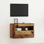 vidaXL TV-Wandschrank mit LED Altholz 60 x 30 x 40 cm Holzwerkstoff