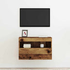 vidaXL TV-Wandschrank mit LED Altholz 60 x 30 x 40 cm Holzwerkstoff