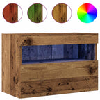 vidaXL TV-Wandschrank mit LED Altholz 60 x 30 x 40 cm Holzwerkstoff