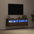 vidaXL TV-Wandschrank mit LED 2 pcs Artisan-Eiche 60 x 30 x 40 cm