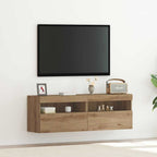 vidaXL TV-Wandschrank mit LED 2 pcs Artisan-Eiche 60 x 30 x 40 cm