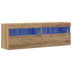 vidaXL TV-Wandschrank mit LED 2 pcs Artisan-Eiche 60 x 30 x 40 cm