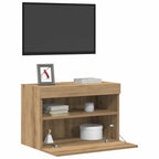 vidaXL TV-Wandschrank mit LED 2 pcs Artisan-Eiche 60 x 30 x 40 cm