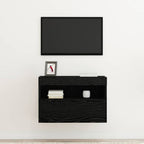 vidaXL TV-Wandschrank mit LED Schwarz Eichen-Optik 60 x 30 x 40 cm
