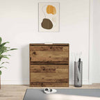 vidaXL Schuhschrank mit Regal Altholz 80 x 21 x 87,5 cm Holzwerkstoff