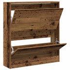 vidaXL Schuhschrank mit Regal Altholz 80 x 21 x 87,5 cm Holzwerkstoff