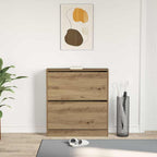 vidaXL Schuhschrank Geräucherte Eiche 80 x 21 x 87,5 cm Holzwerkstoff
