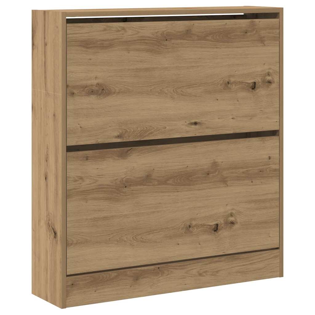 vidaXL Schuhschrank Geräucherte Eiche 80 x 21 x 87,5 cm Holzwerkstoff