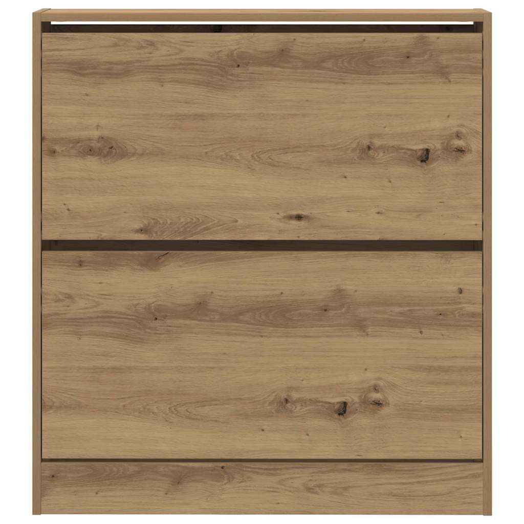 vidaXL Schuhschrank Geräucherte Eiche 80 x 21 x 87,5 cm Holzwerkstoff