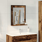 vidaXL Spiegel Altholz 50 x 12 x 60 cm Glas und engineered Holz