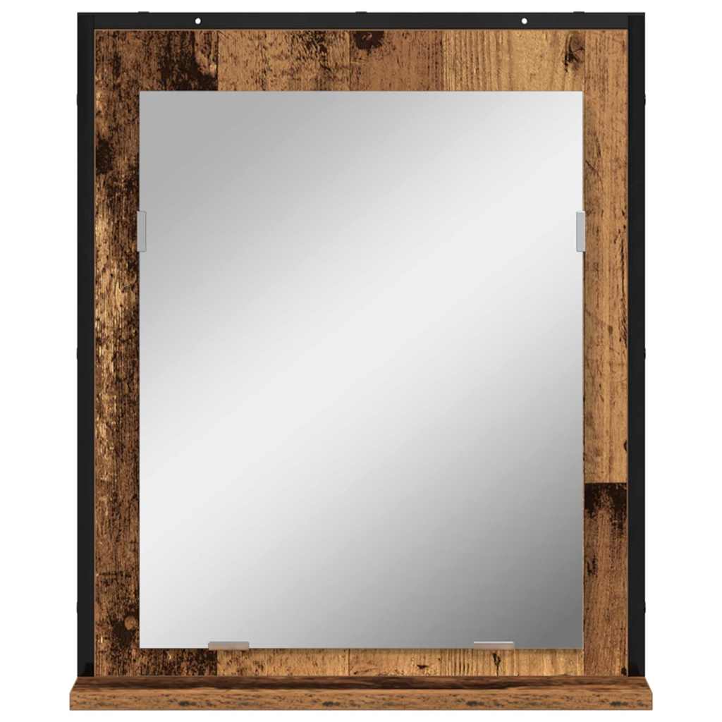 vidaXL Spiegel Altholz 50 x 12 x 60 cm Glas und engineered Holz