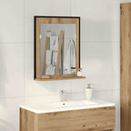 vidaXL Spiegel Artisan-Eiche 50 x 12 x 60 cm Glas und engineered Holz