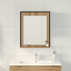 vidaXL Spiegel Artisan-Eiche 50 x 12 x 60 cm Glas und engineered Holz