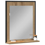 vidaXL Spiegel Artisan-Eiche 50 x 12 x 60 cm Glas und engineered Holz