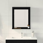 vidaXL Spiegel mit Regal Schwarz Eichen-Optik 50 x 12 x 60 cm