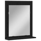 vidaXL Spiegel mit Regal Schwarz Eichen-Optik 50 x 12 x 60 cm