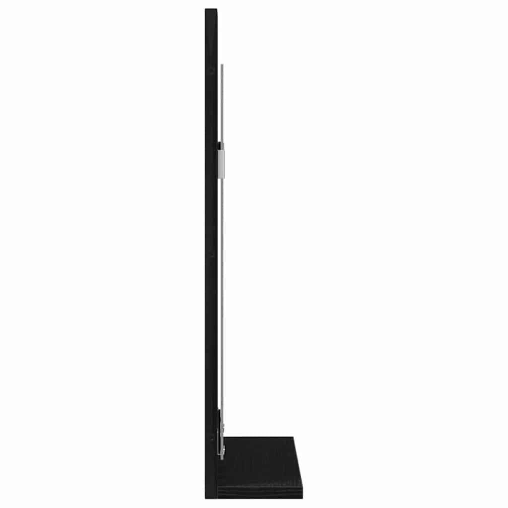 vidaXL Spiegel mit Regal Schwarz Eichen-Optik 50 x 12 x 60 cm
