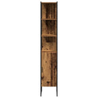 vidaXL Badezimmerschrank Altholz 33 x 33 x 185,5 cm Holzwerkstoff