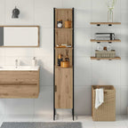 vidaXL Badezimmerschrank mit Regal Artisan-Eiche 33 x 33 x 185,5 cm