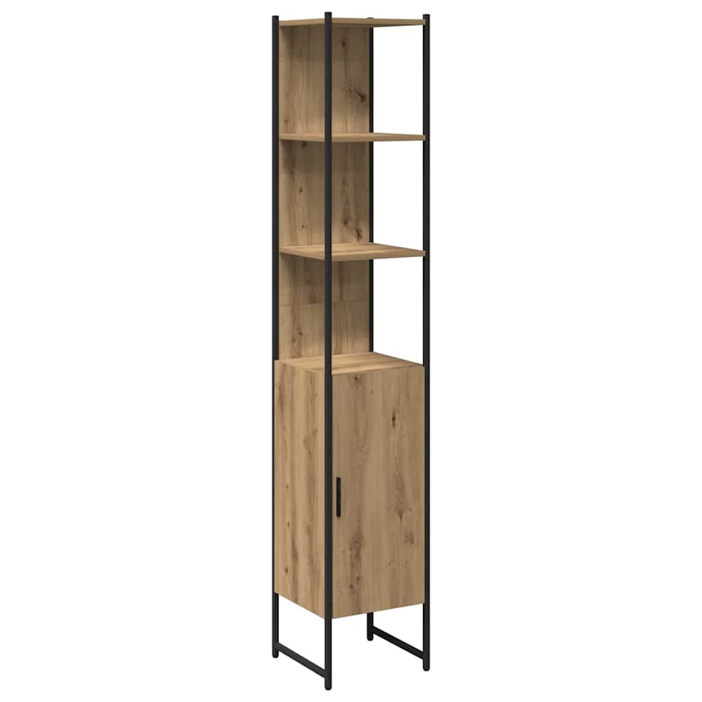 vidaXL Badezimmerschrank mit Regal Artisan-Eiche 33 x 33 x 185,5 cm