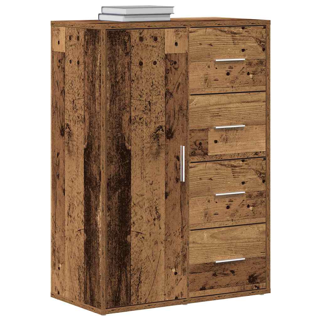 vidaXL Sideboard mit Schubladen Altholz 60 x 31 x 84 cm Holzwerkstoff