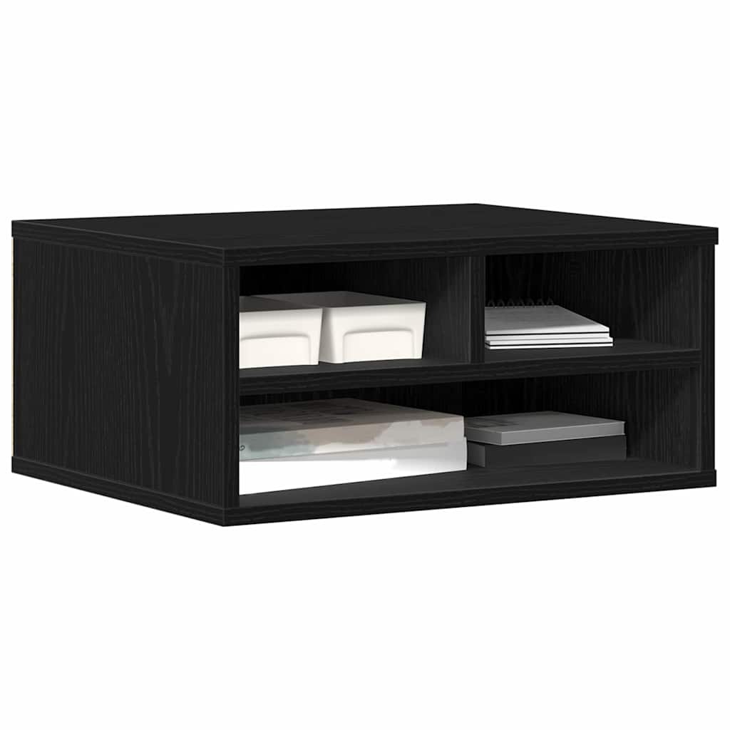 vidaXL Druckerständer Schwarz Eichen-Optik 49 x 40 x 22.5 cm