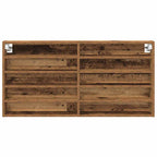 vidaXL Vitrine mit Regal Altholz 100 x 8,5 x 50 cm Holzwerkstoff