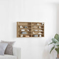 vidaXL Vitrine mit Regal Artisan-Eiche 100 x 8,5 x 50 cm Holzwerkstoff