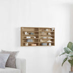 vidaXL Vitrine mit Regal Artisan-Eiche 100 x 8,5 x 50 cm Holzwerkstoff