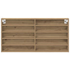 vidaXL Vitrine mit Regal Artisan-Eiche 100 x 8,5 x 50 cm Holzwerkstoff