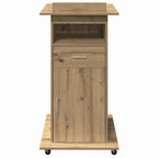 vidaXL Podium mit Regal Artisan-Eiche 55 x 55 x 107 cm Holzwerkstoff