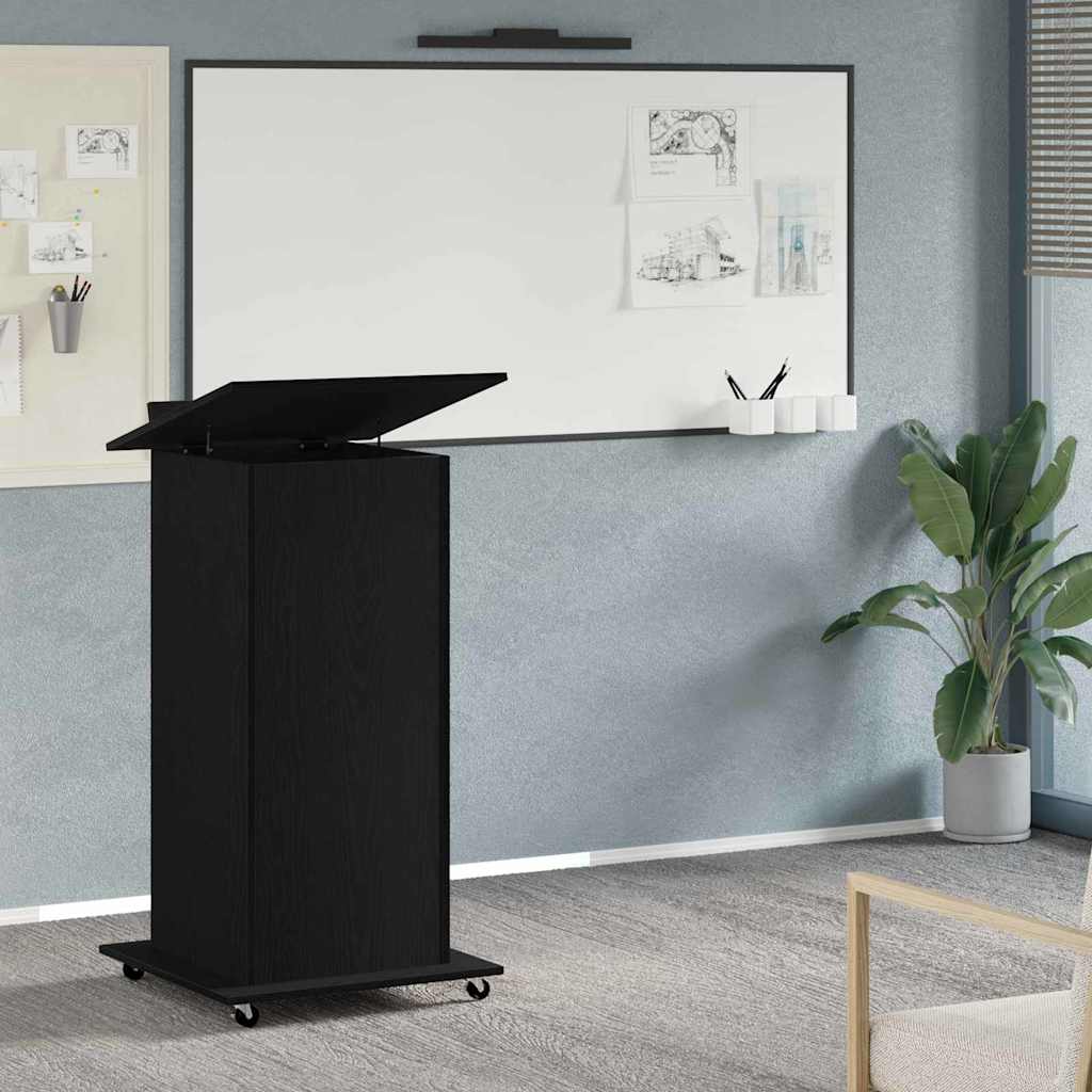vidaXL Podium Schwarz Eichen-Optik 55 x 55 x 107 cm Holzwerkstoff