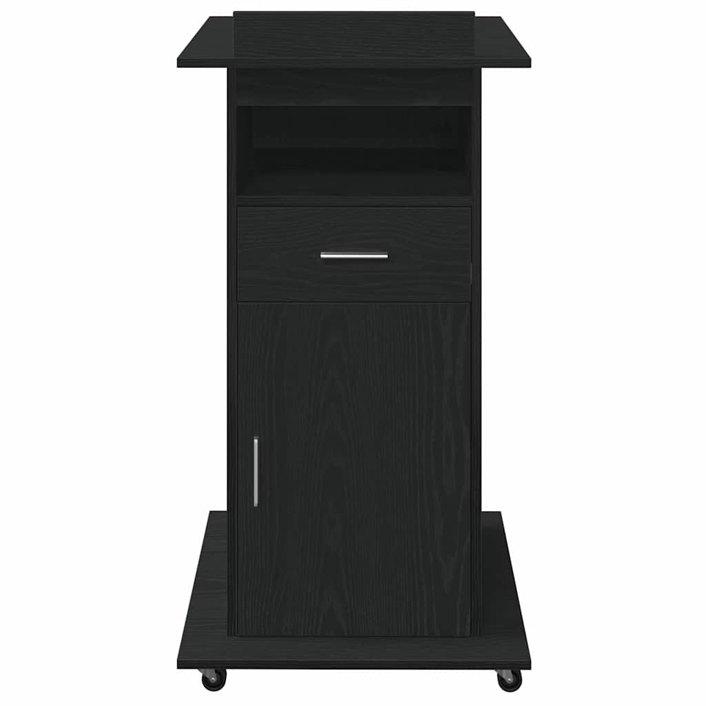 vidaXL Podium Schwarz Eichen-Optik 55 x 55 x 107 cm Holzwerkstoff