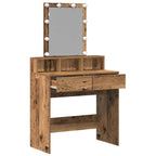 vidaXL Schminktisch mit Regal Altholz 80 x 41 x 144,5 cm Holzwerkstoff