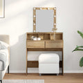 vidaXL Schminktisch Artisan-Eiche 80 x 41 x 144,5 cm Holzwerkstoff