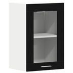 vidaXL Hängeglasschrank Schwarz Eichen-Optik 40 x 31 x 60 cm Holzwerkstoff