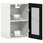 vidaXL Hängeglasschrank Schwarz Eichen-Optik 40 x 31 x 60 cm Holzwerkstoff
