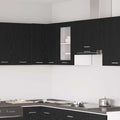 vidaXL Hängeglasschrank Schwarz Eichen-Optik 40 x 31 x 60 cm Holzwerkstoff