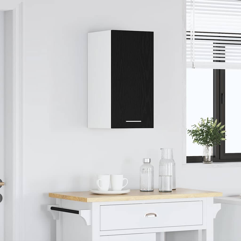 vidaXL Hängeschrank Schwarz Eichen-Optik 30x31x60 cm Holzwerkstoff