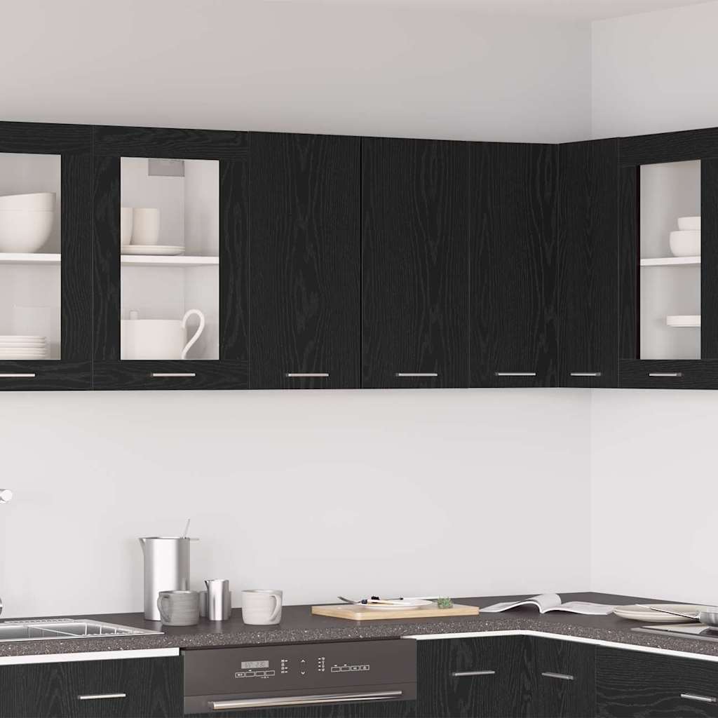 vidaXL Hängeschrank Lyon Schwarz Eichen-Optik 60 x 31 x 60 cm