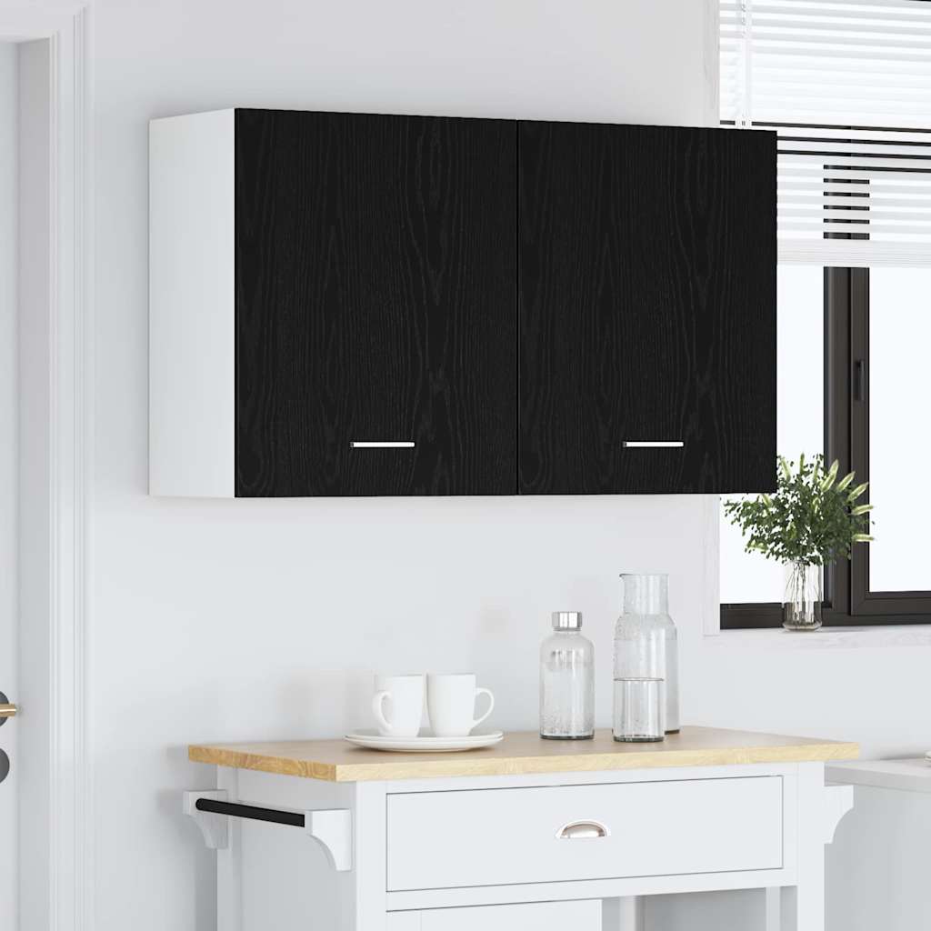 vidaXL Hängeschrank Lyon 2 pcs Schwarz Eichen-Optik 50 x 31 x 60 cm