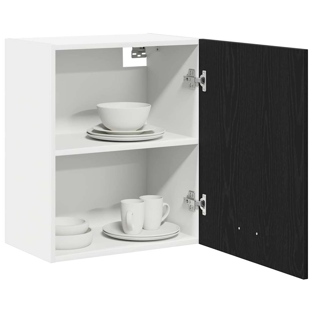 vidaXL Hängeschrank Lyon 2 pcs Schwarz Eichen-Optik 50 x 31 x 60 cm