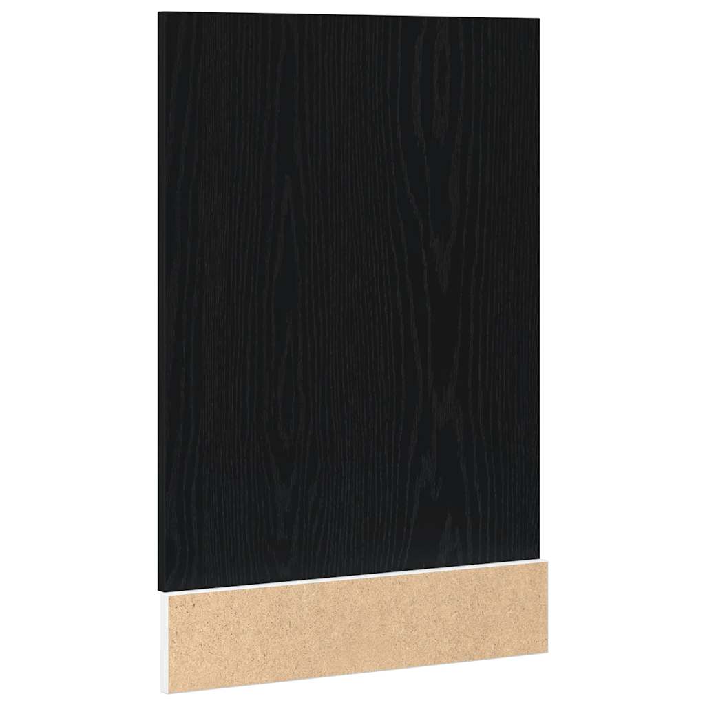 vidaXL Geschirrspülerblende Lyon Schwarz Eichen-Optik 45x1,5x67 cm