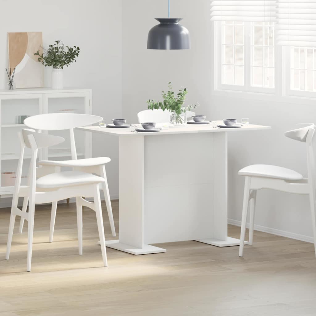 vidaXL Esstisch Weiß 110 x 60 x 75 cm Holzwerkstoff