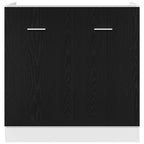 vidaXL Unterschrank für Spüle Schwarz Eiche 80x46x81,5 cm Holzwerkstoff